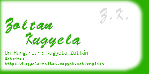 zoltan kugyela business card